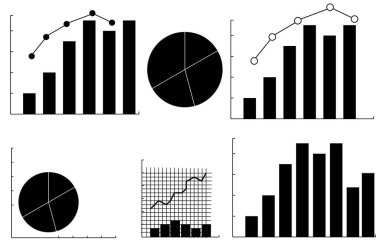 İş ve Analiz Vektörü Sanat Çizelgesi Grafikleri, Grafikleri ve Diyagramları