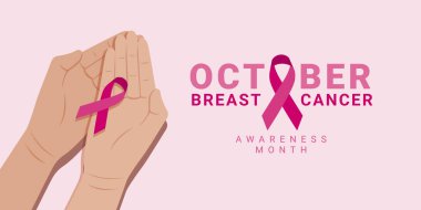 Vector of October Breast Cancer Awareness Month for social media, cover, backgrounds, banners, posters