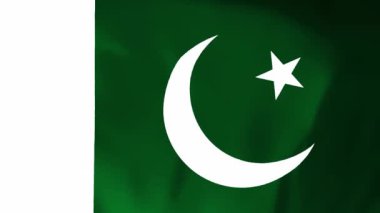Pakistan bayrağı kusursuz döngü animasyonu. Pakistan Ulusal Bayrağı Dalgalanıyor