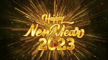 2023 Noel 'in ve yeni yıl tatillerinin geçmiş ve kış sezonunun kutlu olsun. 2023 Mutlu Yıllar ve Mutlu Noeller Soyut parlak renk altın dalga tasarımı Sezon sonu, mutlu yıllar,