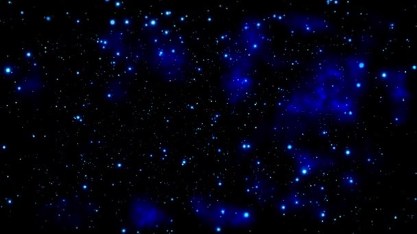 Galaxy Hemel Twinkelend Licht Ruimte Met Langzame Zoom Werveling Stralende — Stockvideo
