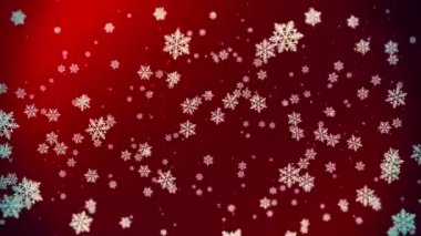 Altın gökyüzüne yağan kar, kışın kırmızı parçacıkları Noel döngüsüne sokuyor. Mutlu Noeller, Tatil, kış, yeni yıl, kar tanesi, kar, şenlik, kar taneleri.