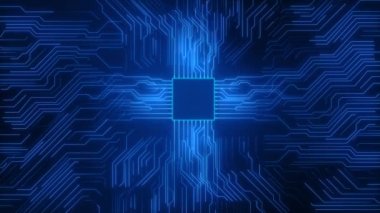 AI web ağı, Teknoloji devre kartı İleri Teknoloji Görselleştirme İşlemci Mikroçip Nöral Bulut Bilgisayarının Yapay Zekası. Dijital Çizgiler Veri Taşı