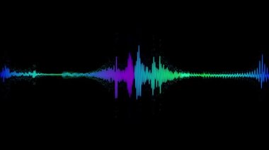 4K Ses Çubuğu spektrumu şeffaf arkaplanda izole edildi. Ses dalgası animasyonu, ses eşitleyici, ses görselleştirme efekti. Ses frekansı monitörü sesi. Dengeleyici. Müzik eşitleyici, müzik partisi için.