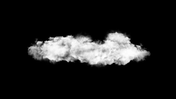 Realista Blanco Tiempo Nubes Sol Lazo Fondo Verde Pantalla Timelapse — Vídeo de stock