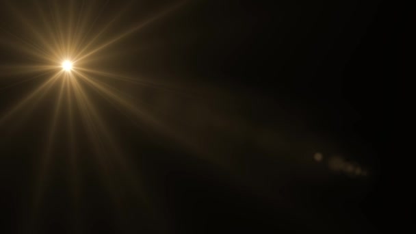 Оптична Лінза Спалахує Ефектом Світлових Променів Чорно Зеленому Тлі Небесна — стокове відео