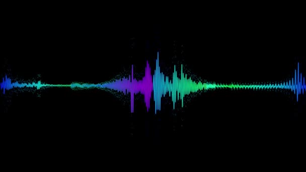 Audio Sáv Spektrum Elszigetelt Átlátszó Háttérrel Hanghullám Animáció Hangkiegyenlítő Audio — Stock videók