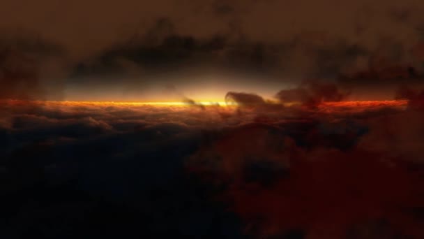 Πετώντας Πάνω Από Βαθιά Σύννεφα Timelapse Νύχτα Φως Του Φεγγαριού — Αρχείο Βίντεο