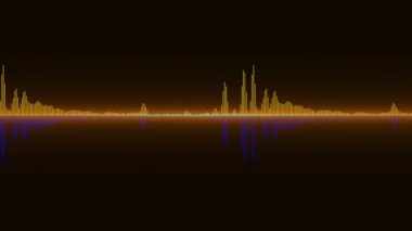 4K Müzik Dengeleyici, müzik partisi animasyonu için ses görselleştirici arka plan. Dengeleyici. Dalga formu, ses kaydı, yapay zeka. Müzik. Ses görselleştirme çalma sesi, sesi kaydediyor.