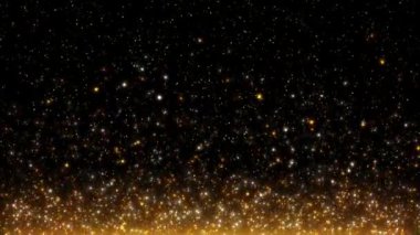 4K 3D Yanan Şenlik Ateşi animasyonu koyu bir arka plan oluşturur. Kamp ateşi. Siyahtan önce parçacıklar. Uçan kor ateşi. Ateş hava saldırısının parçacıkları. Dumanla. Uçan közler ateşten