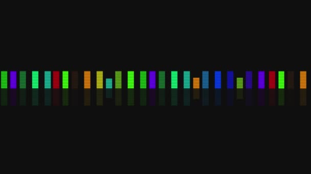 Espectro Barras Audio Aislado Sobre Fondo Transparente Animación Ondas Sonido — Vídeo de stock