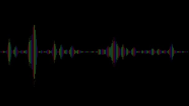 Visualización Del Registro Voz Inteligencia Artificial Ecualizador Música Señal Grabadora — Vídeo de stock