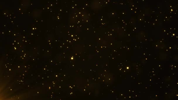 Блеск Волшебные Звезды Частицы Фона Накладываются Фоне Блестящим Светом Блеска — стоковое видео