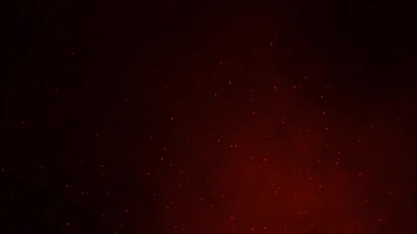 Пожежники Вогонь Частинки Іскри Над Чорним Тлом Частинки Вогню Полум — стокове відео