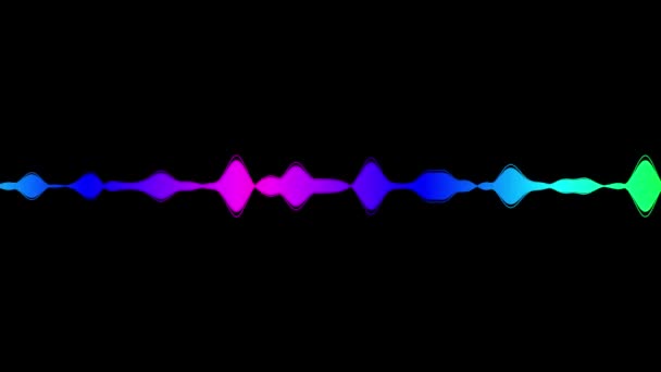 Багатокольорові Візерунки Аудіо Хвильова Візуалізація Голосовий Запис Штучний Інтелект Еквалайзер — стокове відео