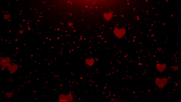 Εορταστική Του Bokeh Ημέρα Του Αγίου Βαλεντίνου Ροζ Κόκκινο Animation — Αρχείο Βίντεο