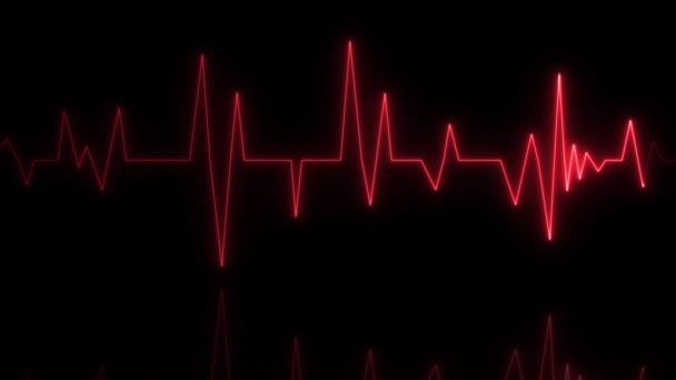 Pulzusszám Figyeli Ekg Ekg Szívverés Sablont Kardiogram Monitor Technológiai Hud — Stock videók