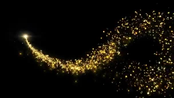 Glitter Luz Círculo Rastro Brillante Estrella Polvo Rastro Espiral Efecto — Vídeo de stock