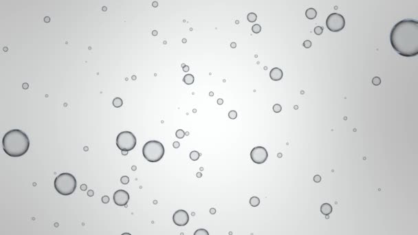 Undervattensbubblor Moln Animation Bakgrunder Surrande Luftbubblor Champagne Realistisk Läsk Läsk — Stockvideo