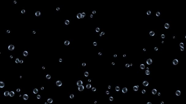 Onderwaterbellen Wolk Animatie Achtergronden Bruisende Luchtbellen Champagne Realistische Borrel Een — Stockvideo