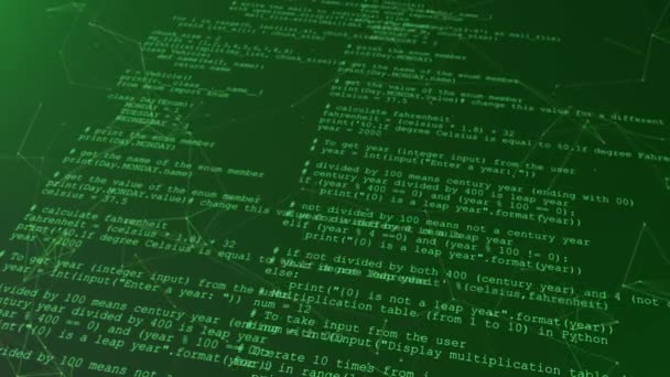 Programming Source Scrolling Digital Code Abstract Background Koncept Procesu Vývoje — Stock video