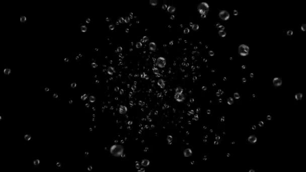 Пузырьки Воздуха Водой Сверкают Жидким Fizz Co2 Green Screen Loop — стоковое видео