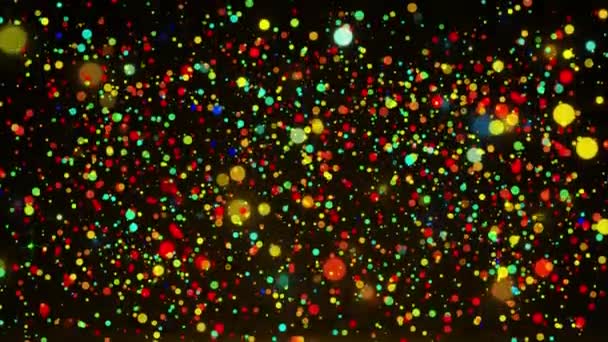 Animation Vidéo Résumé Fond Multicolore Brillant Brillant Particules Colorées Particules — Video