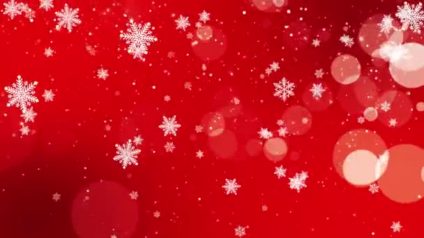 Tło Konfetti Śnieg Spada Cząstek Zimowym Tle Bożego Narodzenia Płatki — Wideo stockowe