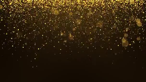 Abstract Moderne Kunst Zomer Deeltjes Achtergrond Schijnt Glinsterende Glinsterende Bokeh — Stockvideo