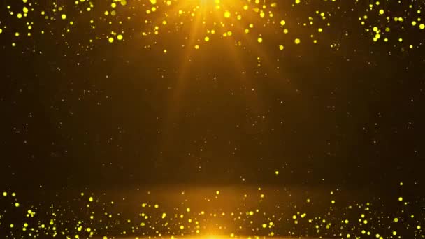 Золотий Літній Рух Боке Сонячного Світла Природної Тіні Накладання Фону — стокове відео