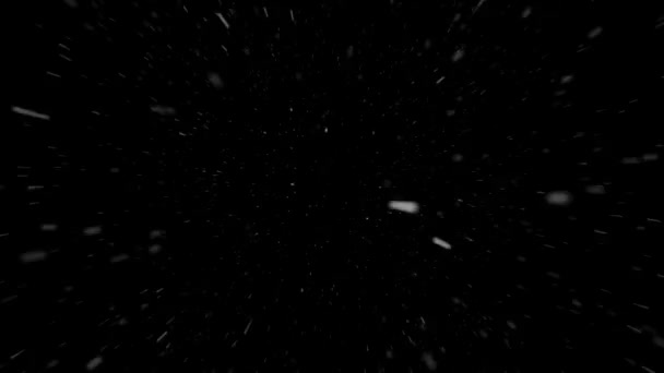 Silné Kapky Deště Zem Animace Padající Kapky Deště Izolované Černém — Stock video