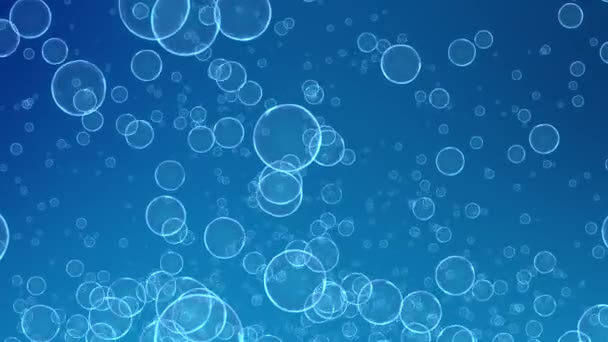 Underwater Bubbles Cloud Animation Backgrounds Fizzing Air Bubbles Champagne Realistic — Stock Video