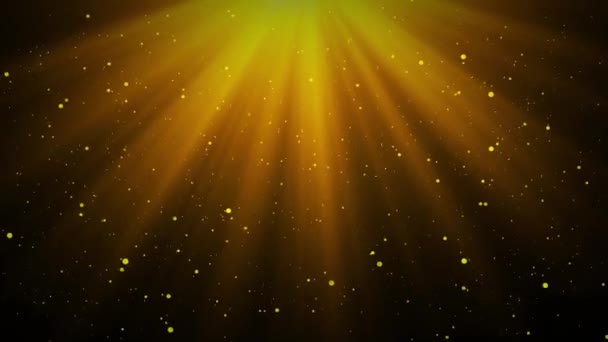 Altın Işığın Parçacıkların Arkaplanı Lüks Altın Rengi Parlak Parçacıklar Parıldıyor — Stok video
