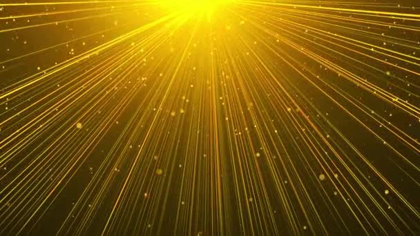 Golden Particle Luce Spot Lampeggiante Premio Palco Sfondo Party Show — Video Stock