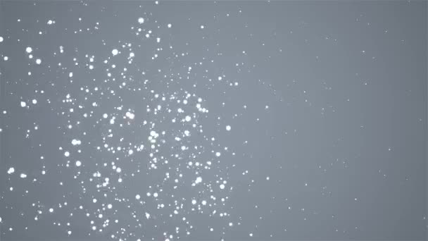 Λευκό Γκλίτερ Φόντο Αργή Κίνηση Πραγματικά Σωματίδια Σκόνης Αιωρούνται Στον — Αρχείο Βίντεο