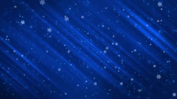 Video Achtergrond Vrolijk Kerstfeest Wenskaart Glinsterende Glinsterende Deeltjes Confetti Licht — Stockvideo