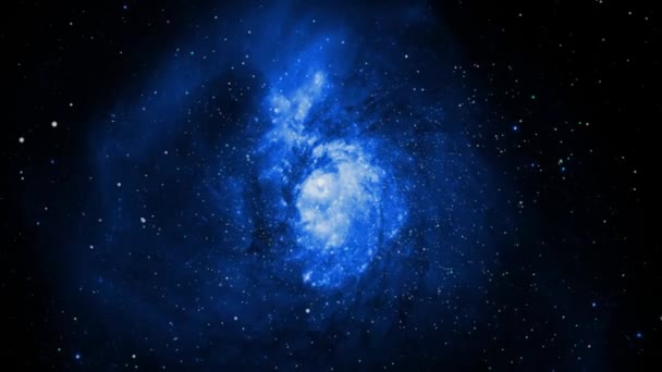 Yıldızlar Bulutsular Arasında Göz Kırpan Yıldızların Hareketleriyle Gökyüzünde Sanal Bir — Stok video