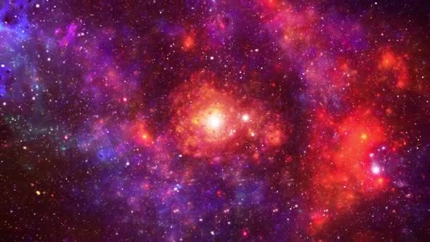 Voo Virtual Através Estrelas Nebulosas Estrelas Céus Com Cintilação Piscar — Vídeo de Stock