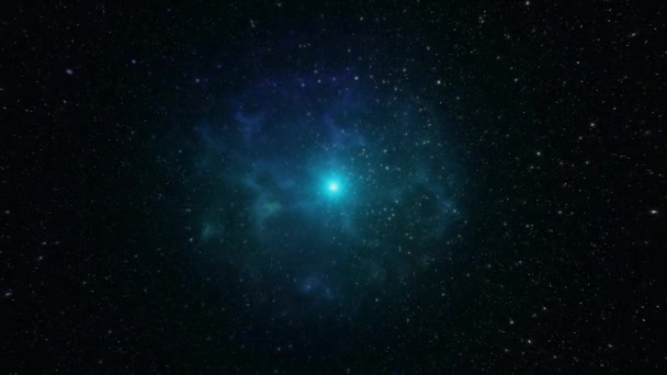Mlhoviny Mraky Hvězdy Pole Scénická Spirála Nekonečný Galaxy Outer Space — Stock video