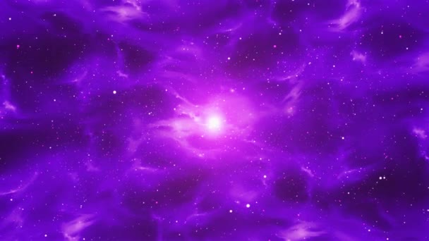 Kosmická Galaxie Hvězdami Praskající Galaxie Vesmír Mnoho Světla Mlhoviny Galaxie — Stock video