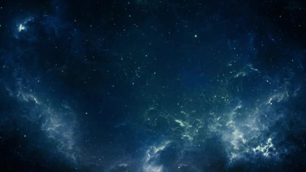 3D动画外太空飞行至太空螺旋星云深星云 飞星耀斑光 宇宙空间背景 尘埃云 科幻星系 — 图库视频影像