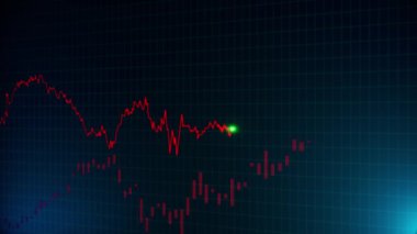 Borsa Ticareti, Eski, Kripto Para Birimi Finansal grafiği istatistikleri gösteriyor, fiyatlar düşüyor, borsa çöküşü, kriz, enflasyon oranı. Elektronik tablo borsa dalgalanmaları soyut.