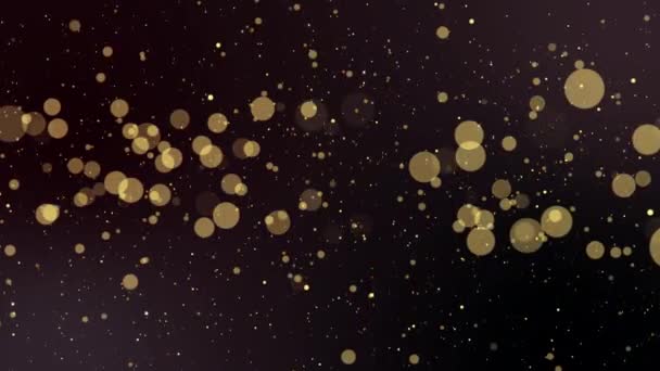 Soyut Parlayan Parçacıklar Yıldız Tozu Animasyon Yeni Hareket Sahne Dekorasyonu — Stok video