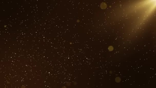 Glitter Mágico Estrellas Partículas Fondo Superposición Fondo Con Luz Brillante — Vídeos de Stock