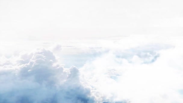 Weiße Flauschige Wolken Schweben Himmel Cumuluswolken Zeitraffer Sommerblauer Himmel Zeitraffer — Stockvideo