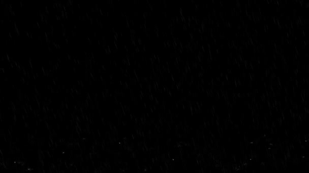 Regndroppar Fallande Långsamma Regn Åska Snabb Natt Dramatisk Sky Drops — Stockvideo
