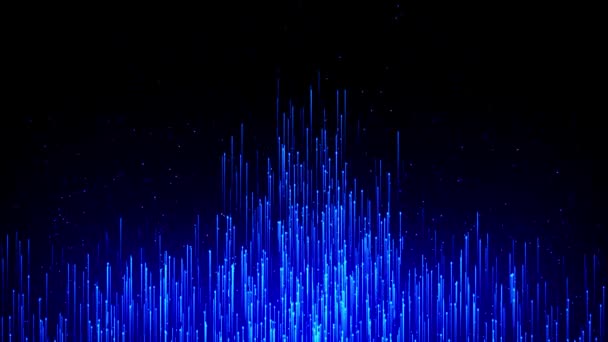 Digital Data Flow Network Cyberspace Particles Lines Hintergrundkonzept Hochgeschwindigkeits Internetverbindung — Stockvideo