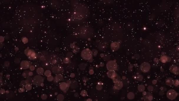 Soyut Fütürist Bokeh Toz Parçacıkları Işık Arkaplan Animasyonu Gibi Titreşen — Stok video