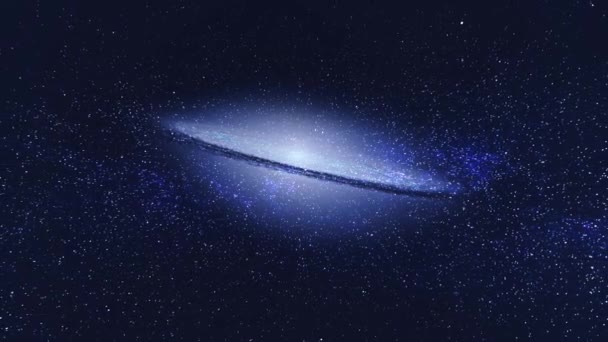 Galaxia Cósmica Con Estrellas Galaxia Rebosante Espacio Mucha Luz Galaxias — Vídeos de Stock