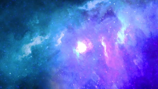 Volez Travers Grands Amas Étoiles Nébuleuse Galaxie Univers Planète Terre — Video
